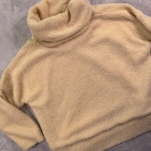 Tuckernuck Rollins Pullover Women's S Cream Sherpa Fleece Funnell Neck Y21183T